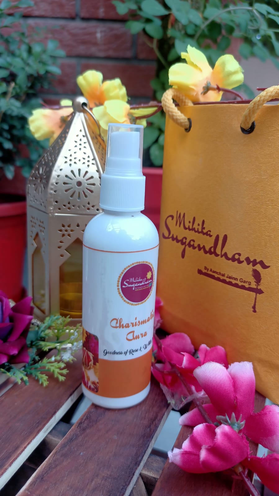 Charismatic Aura spray with Mihika Sugandham gift bag