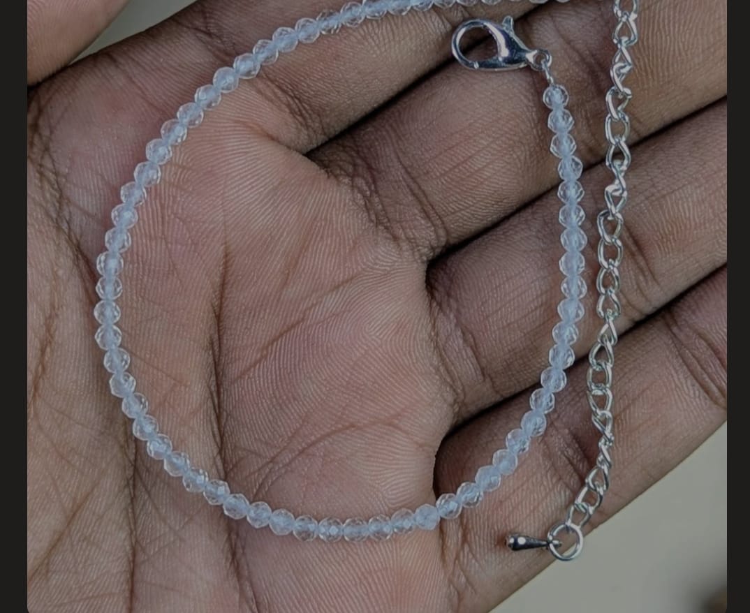 Crystal bracelets, anklets and pendants from Mihika Sugandham